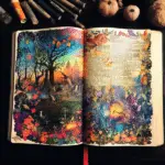 Bible journaling in a notebook