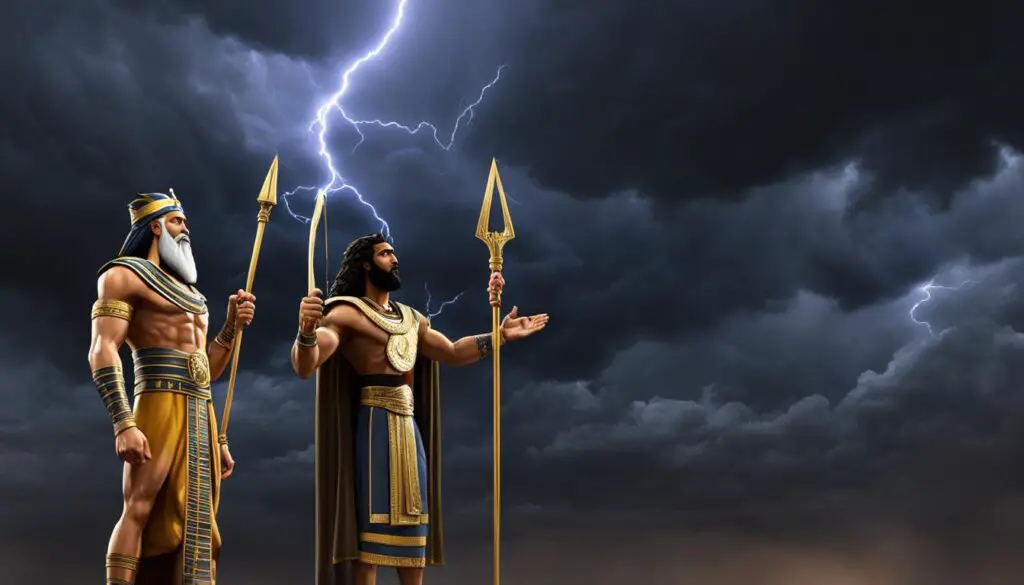 Moses Confronting Pharaoh