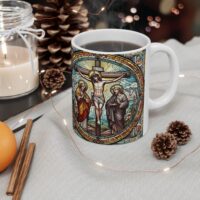 Elegant Ceramic Mug - Capturing the Essence of the Crucifixion