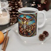 Exquisite Crucifixion Ceramic Mug – A Timeless Design for Your Daily Inspiration